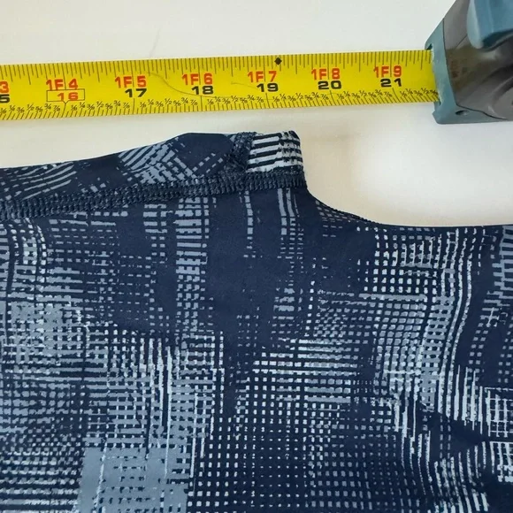 Sweaty Betty Leggings Blue White Grid Pattern 7/8 Length M - Picture 13 of 13